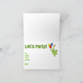 Dino第3誕生日埋め込み招待状 招待状 (内部)