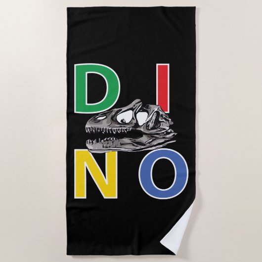 DINO - ビーチタオル (正面)