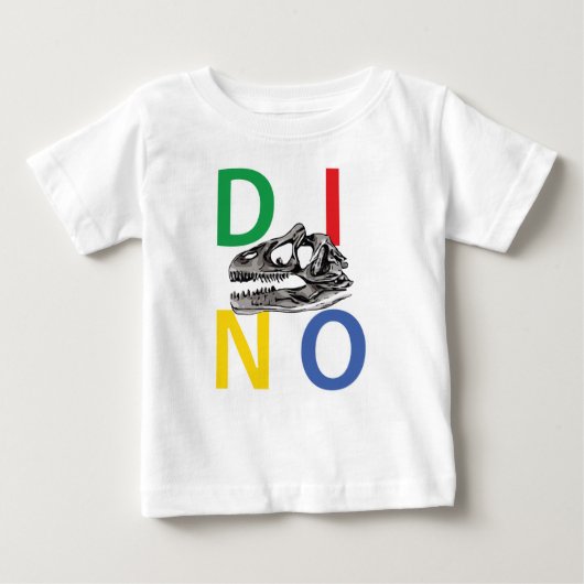 DINO -ベビー素晴らしジャージーTシャツ ベビーTシャツ (正面)