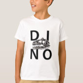 DINO – ホワイトキッズハネスTAGLESS® Tシャツ (正面)