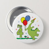 Dino 4th Birthdayボタン 缶バッジ (正面&裏面)