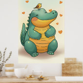 Dino and Little Bird ポスター (キッチン)