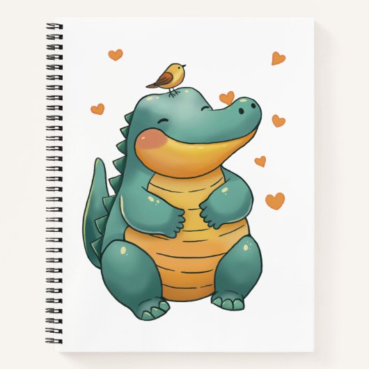 Dino and Little Bird Friends ノートブック (正面)