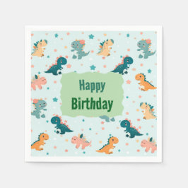 Dino Baby Napkins スタンダードカクテルナプキン