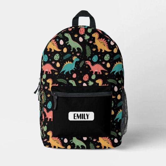 Dino Backpack for Boys – Toddler & Kids School Bag プリントバックパック (正面)