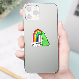 Dino Barfing Rainbows Sticker シール