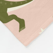 Dino Christmas Party Tree Rex. Dinosaur in Santa h フリースブランケット (角)