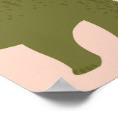 Dino Christmas Party Tree Rex. Dinosaur in Santa h ポスター (角)