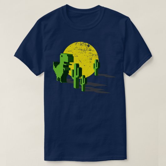 Dino chromeいいえインターネットつながり tシャツ (デザイン正面)