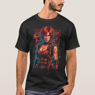 Dino Crisis Regina Tactical Outfit Red Hair Icon Tシャツ