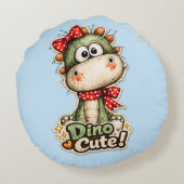 🦕🎀 “Dino-Cute!” Pillow 💙✨ ラウンドクッション (裏面)