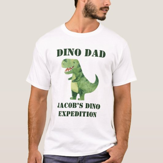 Dino Dad Shirt, Dinosaur Birthday Party  Tシャツ (正面)