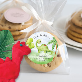 Dino Delight赤ちゃんシャワー男の子の丸クラシックい ラウンドシール