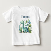 Dino Delight ベビーTシャツ (正面)