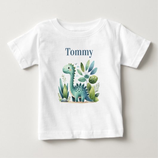 Dino Delight ベビーTシャツ (正面)