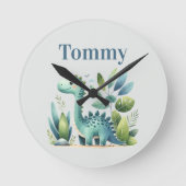 Dino Delight ラウンド壁時計 (正面)