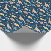 Dino Delight：誕生日パーティーおもしろい ラッピングペーパー (角)