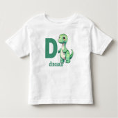 Dino Delight - Toddler's Alphabet Adventure Tee トドラーTシャツ (正面)