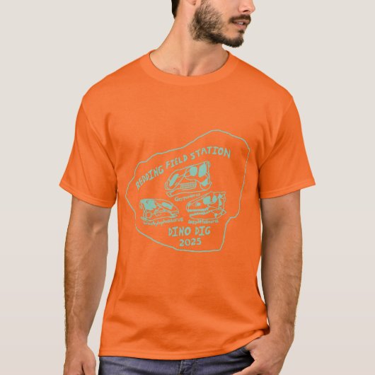 Dino Dig 2025 ネオン グリーン プリント Tシャツ (正面)