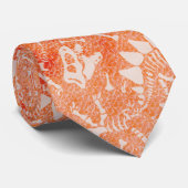 Dino Dig orange  ネクタイ (ロール)