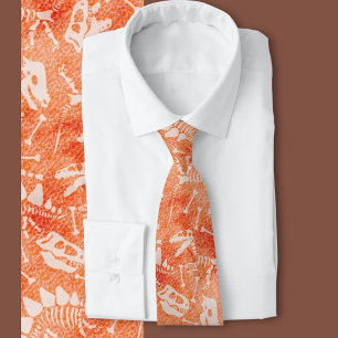 Dino Dig orange ネクタイ