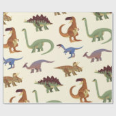 Dino Dinosaurier ラッピングペーパー (フラット)