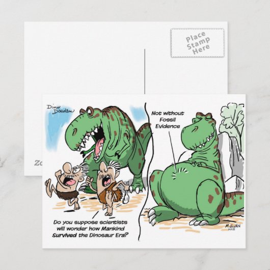 Dino Doodle漫画 ポストカード (正面/裏面)