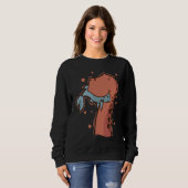 Dino eats a Fish Dinosaur Reptile スウェットシャツ (正面フル)