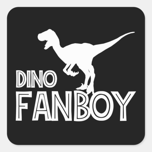 Dino Fanboy – 恐竜の恋人 スクエアシール (正面)