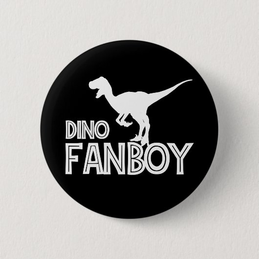 Dino Fanboy – 恐竜の恋人 缶バッジ (正面)
