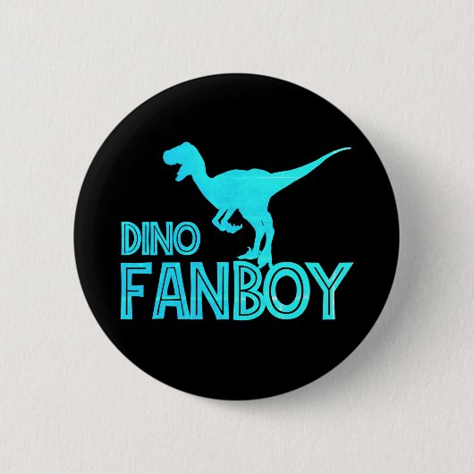Dino Fanboy – 恐竜の恋人 缶バッジ (正面)