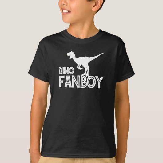Dino Fanboy – 恐竜の恋人Tシャツ Tシャツ (正面)