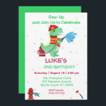 Dino Fireman Kids 2nd Birthdayパーティー 招待状<br><div class="desc">「Dino Fireman Kids 2nd Birthdayパーティの招待状」のご紹介 – 小さな誕生祝いの2回目の興奮を燃やす完璧な方法！この愛らしい招待状は、火を出して想像を捉え、スリリングなパーティー体験をステージに設定するかわいい恐竜を紹介する。この招待は、カラフルの消防士イラストレーションと魅力的なデザインを備え、デザイン全体におもしろいと冒険の要素を追加し、幼い子供たちの注目を集める。明るく魅力的な色は、あなたの小さなゲストを興奮させる視覚的に魅力的な招待を作成する。</div>