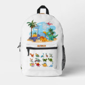 Dino Friends Backpack Print Cut Sew School Bag 11 プリントバックパック (正面)
