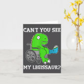 Dino Funny Get Well Broken Leg Gift Dinosaur With カード (黄色い花)