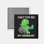Dino Funny Get Well Broken Leg Gift Dinosaur With  マグネット (正面/裏面)