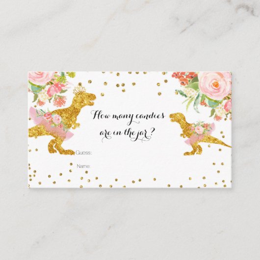 Dino Girl How many Candies in the jar Card エンクロージャーカード (正面)