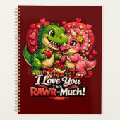 Dino Hearts Rawr Much Valentine,Couple Anniversary プランナー手帳 (正面)
