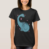 Dino is in Love Dinosaur Reptile Tシャツ (正面)