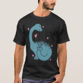 Dino is in Love Dinosaur Reptile Tシャツ (正面)