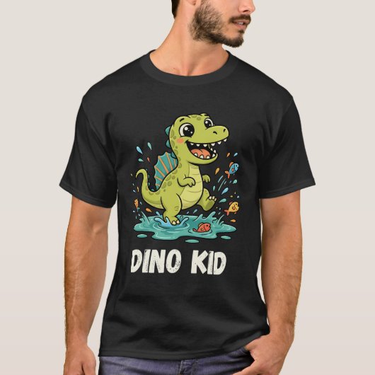 DINO KID ハッピー スピノサウルス 水しぶき Tシャツ (正面)