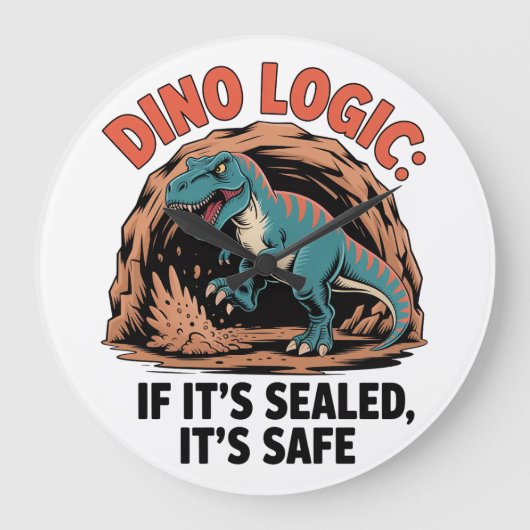  Dino Logic ラージ壁時計 (正面)