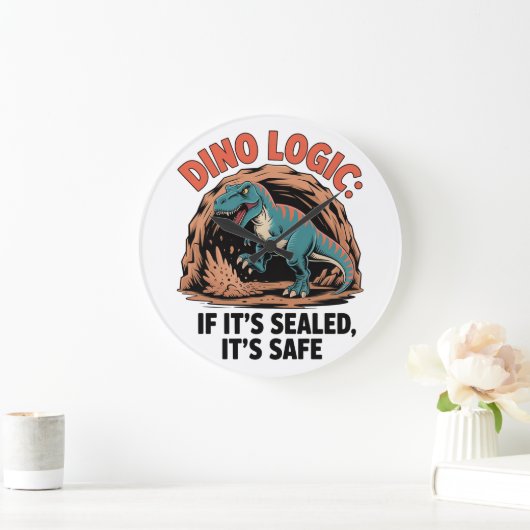  Dino Logic ラージ壁時計 (ホーム)