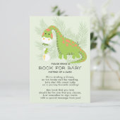 Dino Love Boys Baby Shower Book forベビー エンクロージャーカード (スタンド正面)