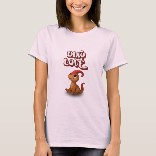 Dino Love – Kammli Looks Up Tシャツ (正面)