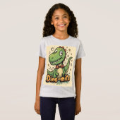 Dino Mate Tシャツfor Girls -おもしろいと可愛い Tシャツ (正面フル)