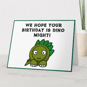 Dino May誕生日、かわいいステゴサウルスの子供の漫画 カード
