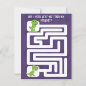 Dino-Mite恐竜の教室バレンタイン ノートカード (裏面)