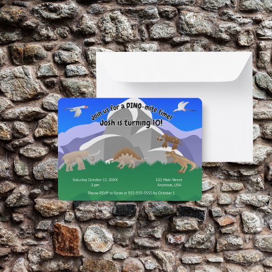 DINO-Mite誕生日 招待状