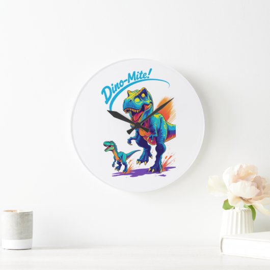 Dino-Mite ラージ壁時計 (ホーム)